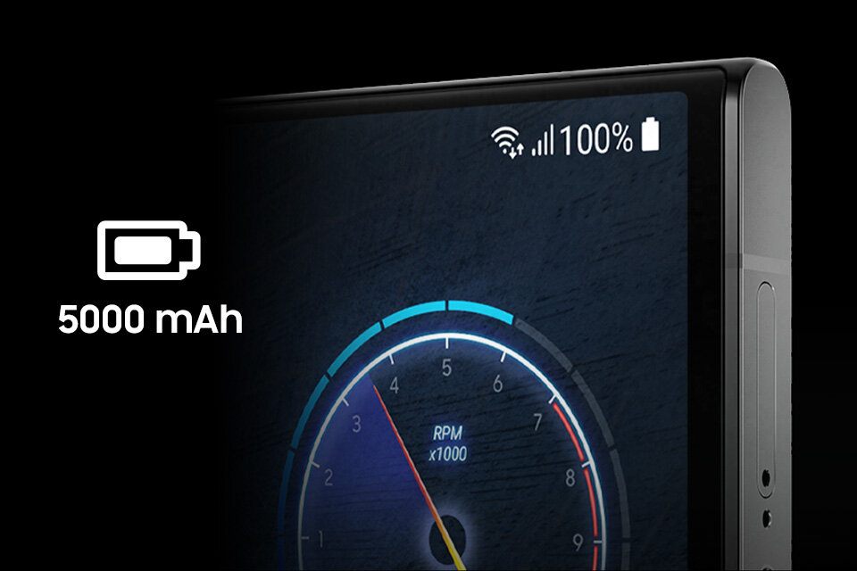 Smartfon Samsung Galaxy S23 Ultra przybliżony widok na ikonę baterii w smartfonie