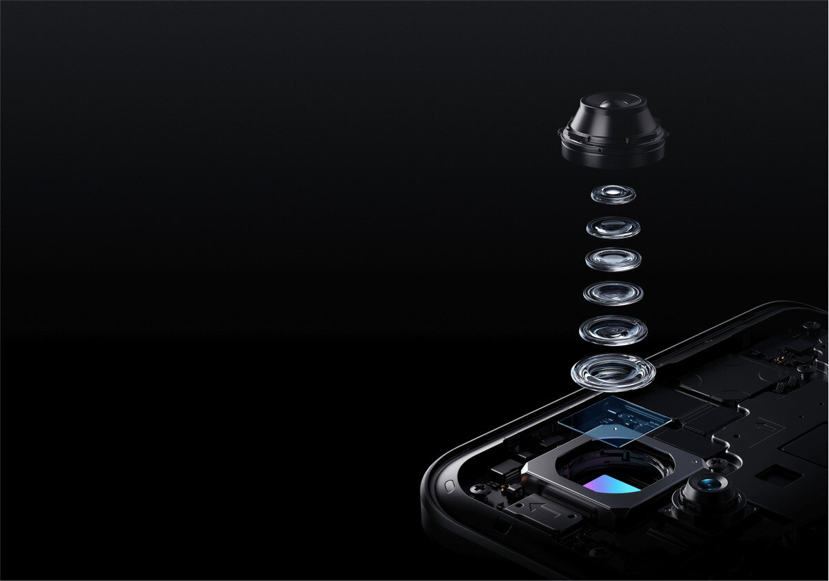 Smartfon Xiaomi POCO F5 Pro 12 + 256GB czarny zdjęcie pokazujące z jakich części składa się aparat foto.