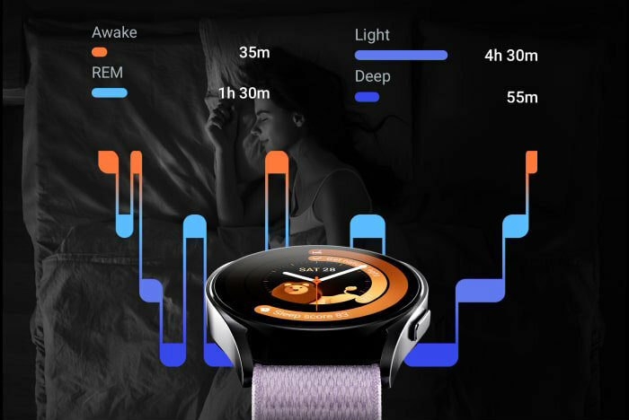 Smartwatch Samsung Galaxy Watch 6 SM-R935FZ LTE 40mm czarny pokazany monitor snu