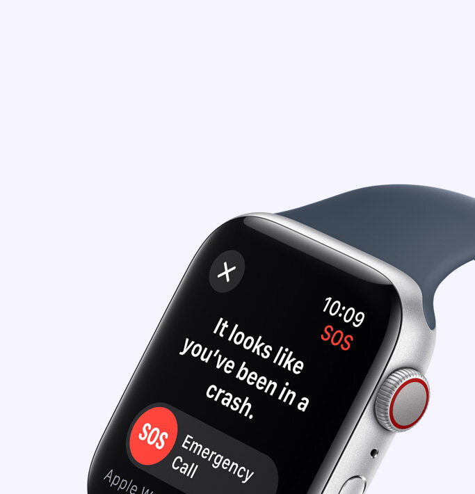 Smartwatch Apple Watch SE GPS 40mm północ aluminium S/M widoczny smartwatch ukosem z funkcją SOS
